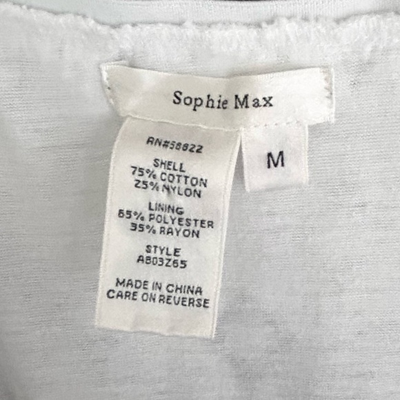 Y2K SOPHIE MAX Babydoll White Eyelet Lace Sun Dress Coquette Cottage Bridal Sz M - Picture 2 of 11